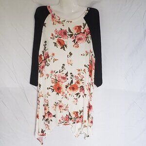 Ladies COOL MELON Floral Dress in Cream - 3X